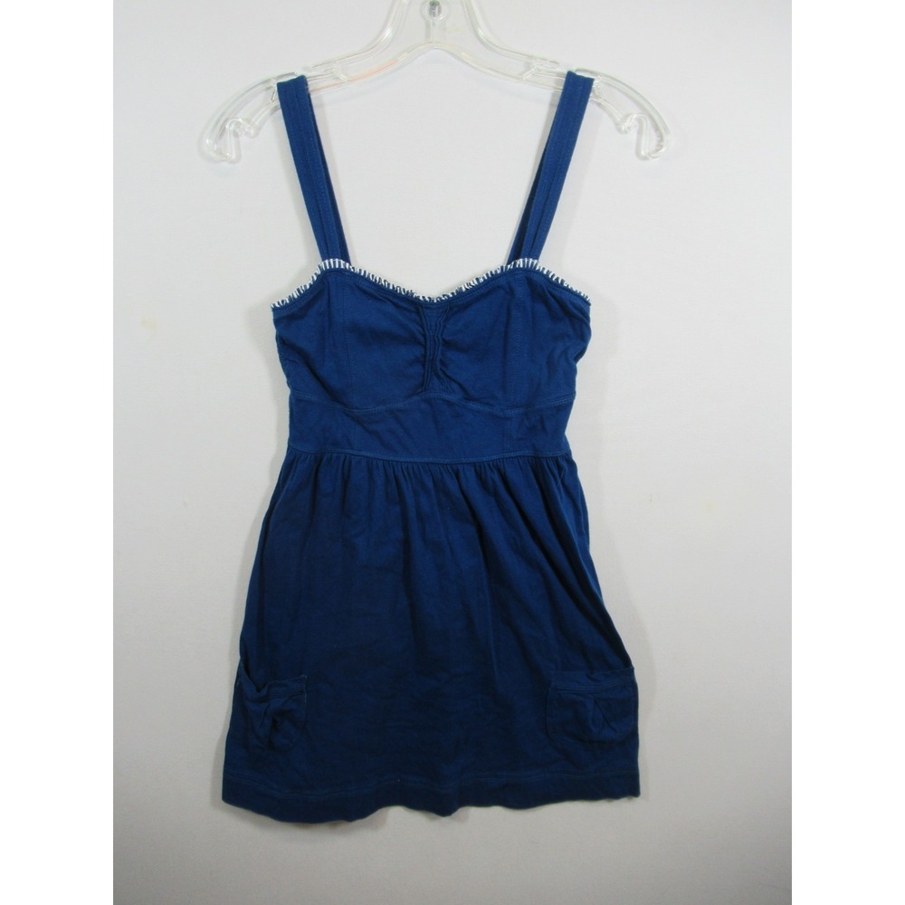 Body Central Y2K Babydoll Top Women Small Blue Sleeveless